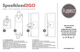 Legemåtte Playmat2GO Sort & Hvid