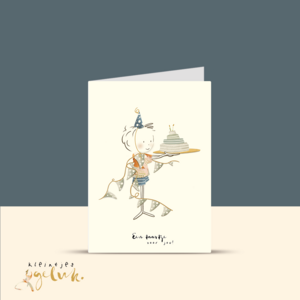 Verjaardag wenskaart dubbel