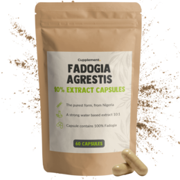  Fadogia Agrestis Capsules 500 mg, 60 Capsules - Herbal supplement containing the plant Fadogia Agrestis, known for its potential benefits. The capsules are made from natural ingredients.