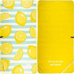 Microfiber beach towel - yellow lemon