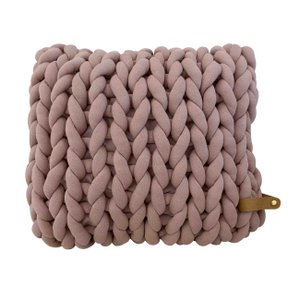 XXL Grobstrick Kissen Cotton Tube, mauve