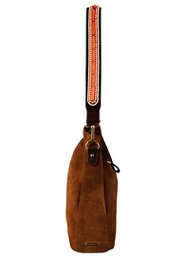 BOHO IBIZA BAG - Tracolla Coral Ivory (70cm) + Borsa Suede (Cognac)