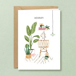 Babykarte | Hooray! | Wiege