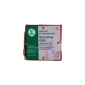Origin Bienenwachsseife Morning Rain mit echten Rosmarinblättern – 75 Gramm