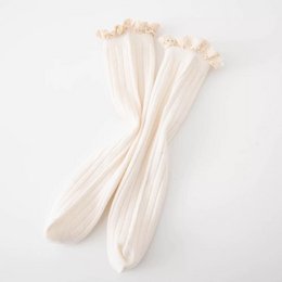Ribbed Knee Socks with Lace