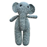 Luna-Leena elephant Max cuddle grey - organic cotton - 0+ - hand crochet in Nepal