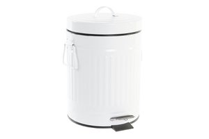 PAPELERA HIERRO PP 20X25X31 5L, BLANCO PC186736