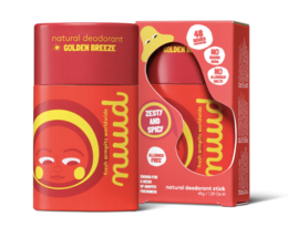  Vegan deodorant stick with a golden breeze scent. Natural, aluminum-free, and long-lasting protection against odor.