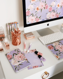 Lista de tareas en lujoso floral lila