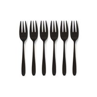 Set/6 Cake Forks Matt Black
