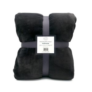 Fleecedeken 130x170cm 760g/m² - Gezellig antraciet