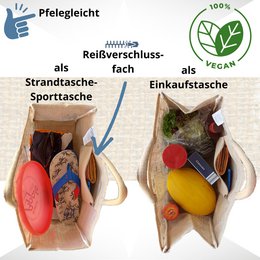 Domelo jute tas boodschappentas. Jute Shopper Bag. Groot water -Repellent winkelmand/ strandtas. Badtas xxl/ boodschappentas geschenken voor vrouwen.