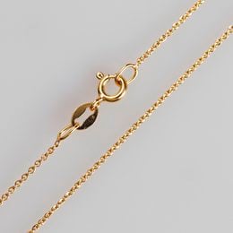 925 sterling silver chain, 0.8mm, gold-plated, available in various lengths from 40cm to 90cm.