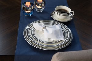 MOMENTS / pasta plate, 3 strips, gray / D, 30cm