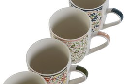 MUG PORCELANA 11,5X8,3X10,5 340ML FLORAL 4 SURT. PC207761