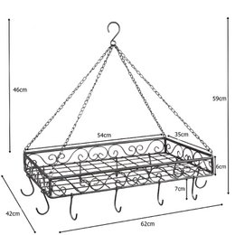 Iron pot hanger - gray 60cm