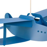 BLUE AIRPLANE CHILDREN'S HANGING LAMP