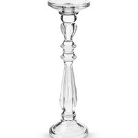 Candle Holder Glass Clear Large 10x34cm