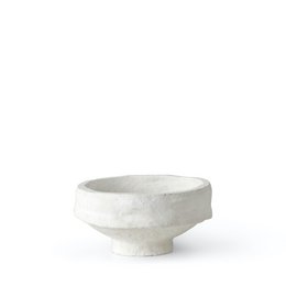 SUSTAIN skulpturel skål, mellem hvid