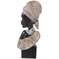 AFRICAN RESIN BUST FIGURE NEGRO/DORADO _18X9X42CM ST50349