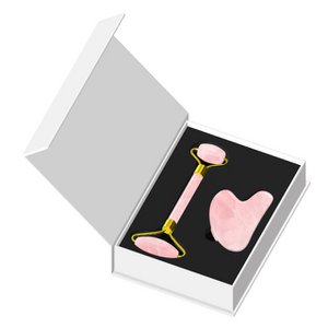 Rozenkwarts Gua Sha Set van JUWELANDA® - 100% echte edelstenen