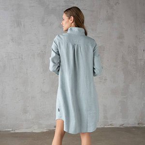 Linen Dress Terra Ice Blue Camilla