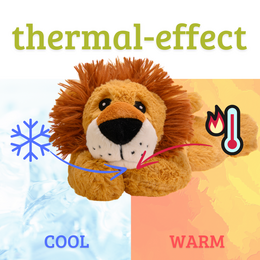  Soft, cuddly plush lion toy with a warm, fuzzy appearance and a friendly facial expression.