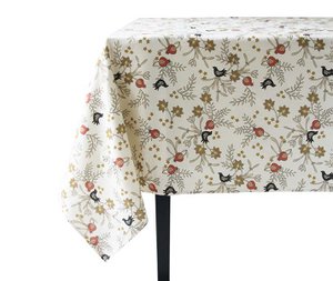GRENADES Ivoire - Printed tablecloth in halflinen