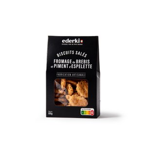 Savory biscuits with sheep's cheese and Espelette pepper 80g