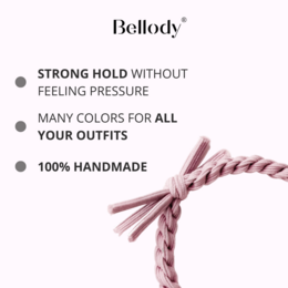 Hårbånd pink - Bellody®(4 stk.) - Stilfulde flettede hårbånd