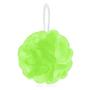 Net sponge with cord, color: green