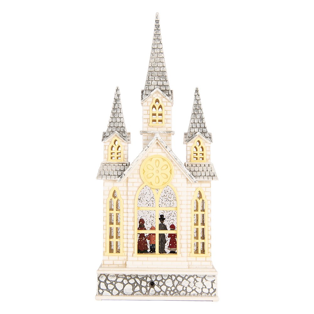 Kerstdecoratie met LED-verlichting en muziek 17x10x41 cm / 3xAA Beige Kunststof