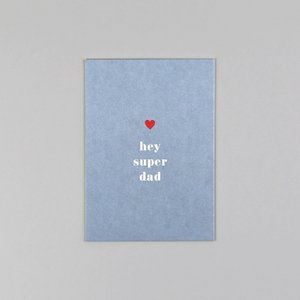 Postkarte Holzschliff Tessa Super Dad