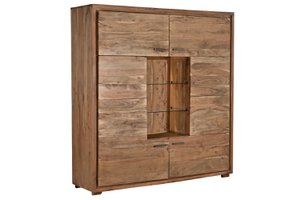 ARMARIO ACACIA CRISTAL 145X40X153 NATUR MARRON MB195042