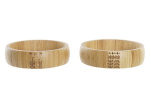 BAMBOO SALAD BOWL 20X20X5 AFRICA 2 ASSORTMENTS. PC193094