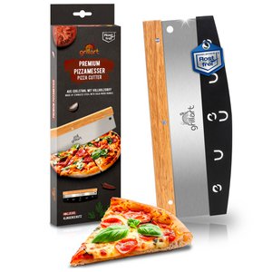Grillart® Premium pizzamesser - extra scherpe roestvrijstalen pizza -snijder