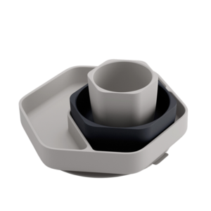 HEORSHE Geschirrset, GRAU