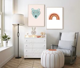 Regnbueplakat babyværelse