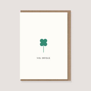 Vouwkaart met envelop - "Shamrock - Good luck"