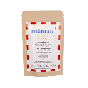 Minttu Caramelos 100% de Xilitol - Naranja 30g