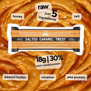 Salted Caramel Twist Premium Raw Gluten Free Protein Bar 30% – myGreekTaste – 60gr