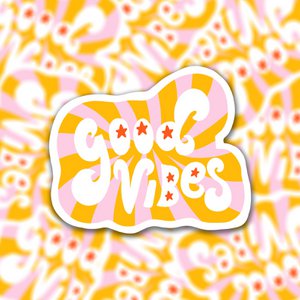 Vinyl sticker good vibes