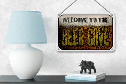 Blechschild Bier 18x12cm welcome to the beer cave Dekoration