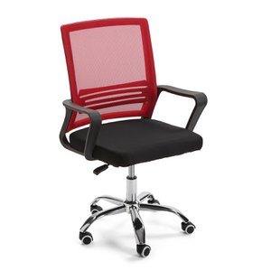ZWART/ RODE KANTOORSTOEL