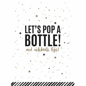 Let's pop a bottle greeting cards - 10 pieces