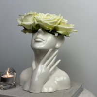 Vase White - Ceramic vase - Vase Face