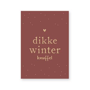 Card Thick Winter Hug | gold foil