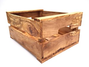 Box size L storage decor wooden box made of olive wood