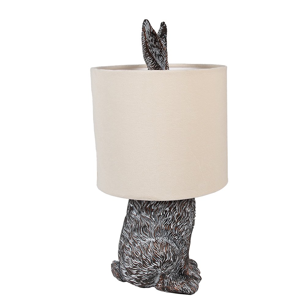 Tafellamp Konijn Ø 20x43 cm Bruin Beige Polyresin Bureaulamp