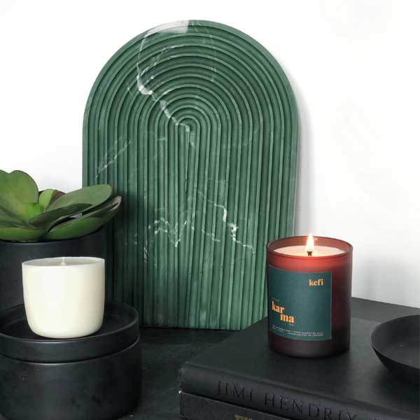 kéfi | Bougie rechargeable romarin + menthe verte revigorante